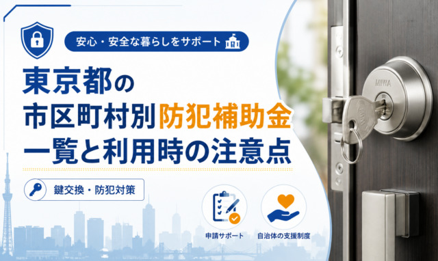 東京都の市区町村別防犯補助金一覧と利用時の注意点
